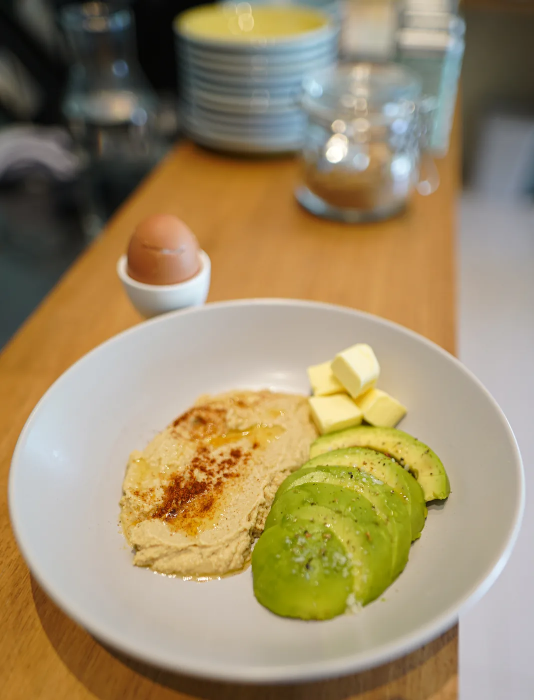 Hummus and avocado breakfast at Sunway Cafe